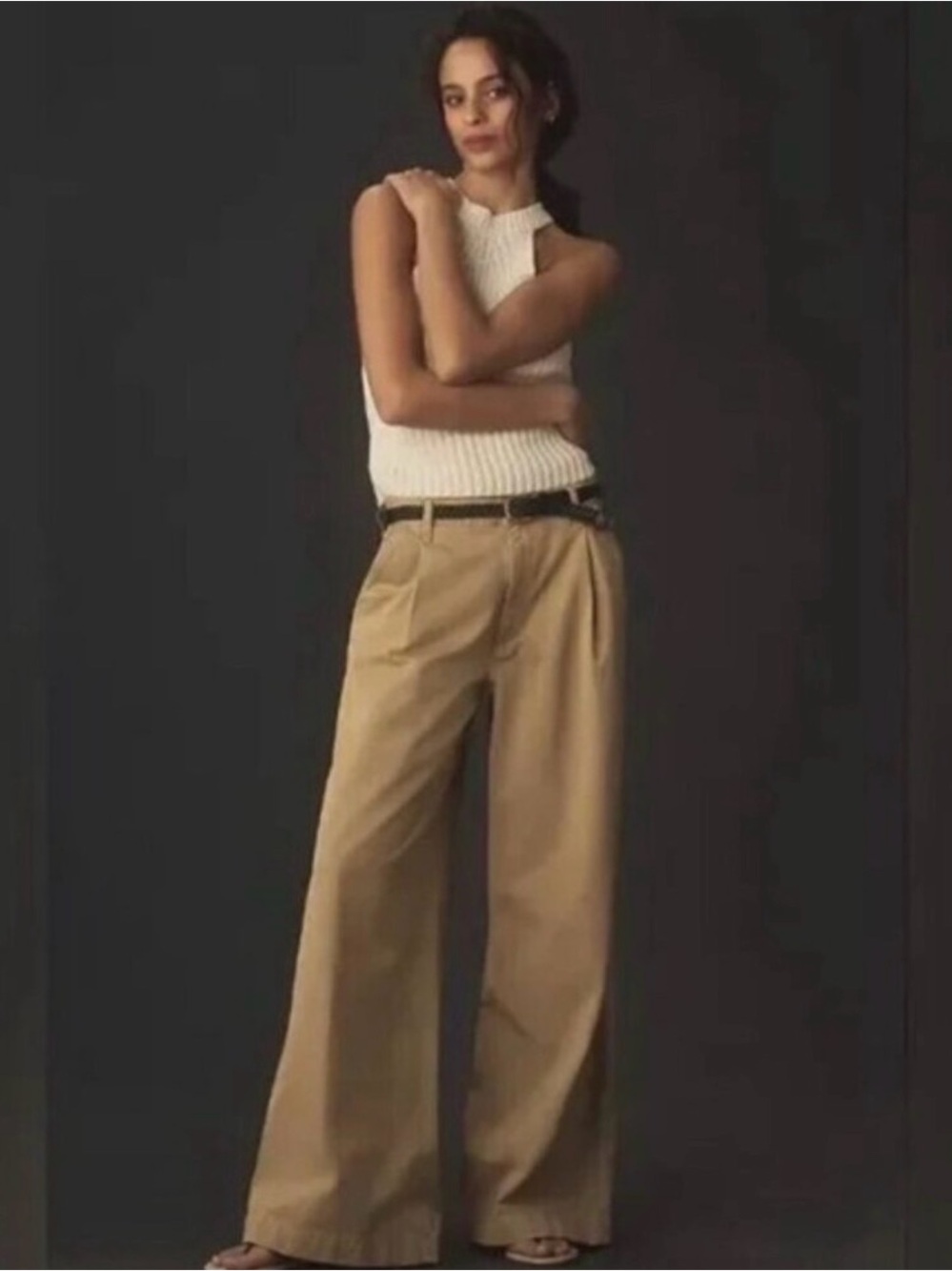 AGOLDE — Daryl Wide-Leg High-Waist Trousers — Size 28